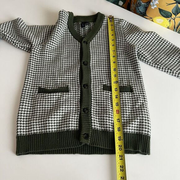Janie And Jack Herringbone Boys Sz 8 Cardigan Sweater Preppy Academia Grandpa - Picture 8 of 8